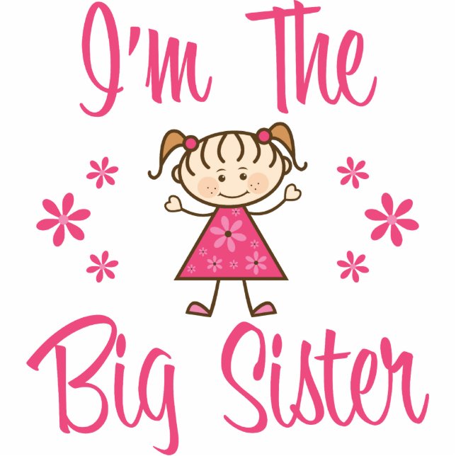 Die große Schwester Freistehende Fotoskulptur (Vorne)