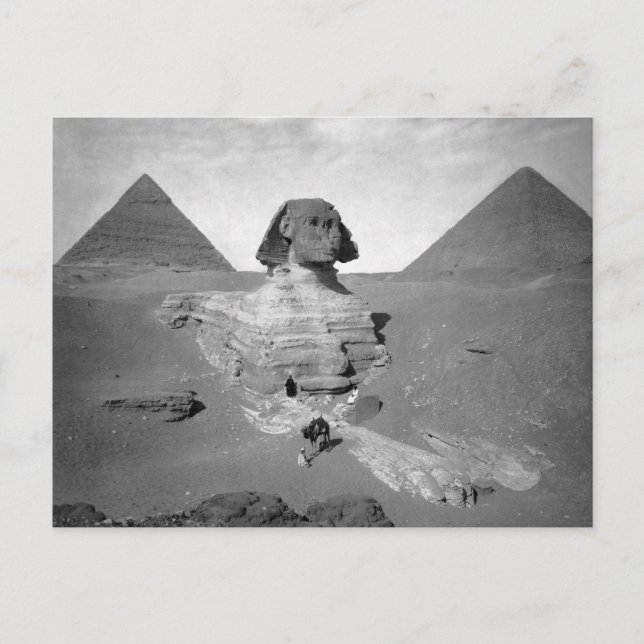 Die Große Sphinx & Pyramiden, 1878 Postkarte (Vorderseite)