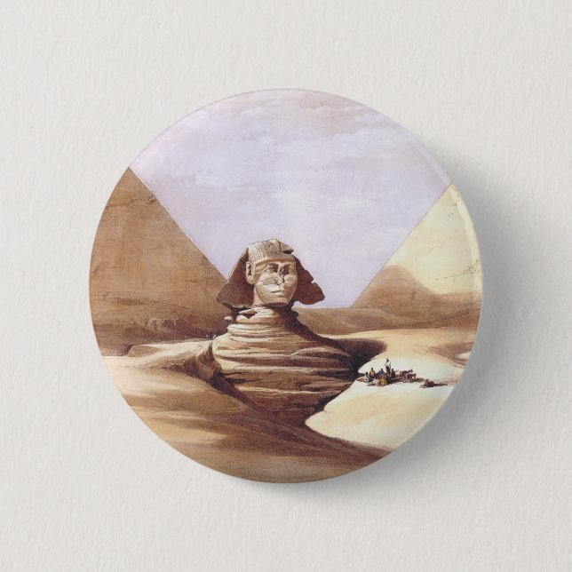 Die Große Sphinx, Pyramiden von Giza Button (Vorderseite)