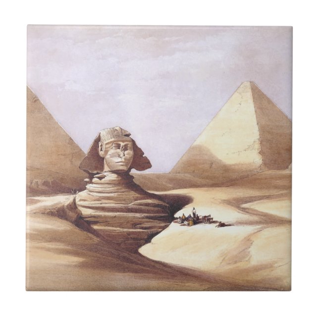 Die Große Sphinx, Pyramiden von Giza Fliese (Vorderseite)