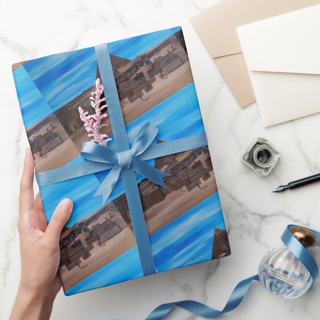 Die Große Sphinx und die Pyramide von Khafre Geschenkpapier (Schenken)