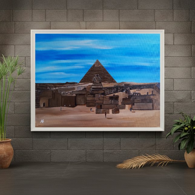 Die Große Sphinx und die Pyramide von Khafre Leinwanddruck (Von Creator hochgeladen)