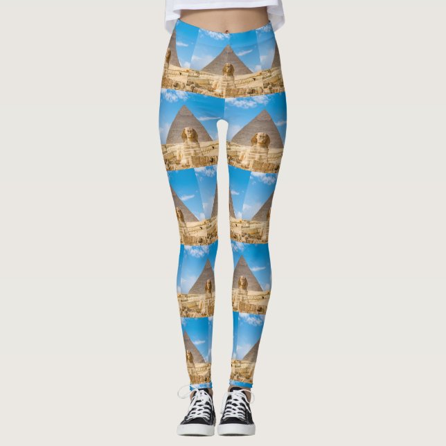DIE GROSSE SPHINX UND DIE PYRAMIDEN ÄGYPTISCHER Le Leggings (Vorderseite)