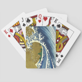 Die große Welle (blaue und goldene japanische Kuns Spielkarten
