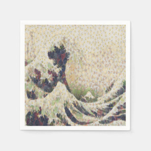 Die große Welle der Honeydew Melon Kunsthandwerk Serviette
