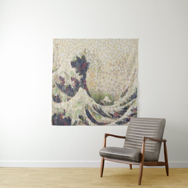 Die große Welle der Honeydew Melon Kunsthandwerk Wandteppich (Beispiel)
