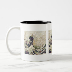Die große Welle der Honeydew Melon Kunsthandwerk Zweifarbige Tasse