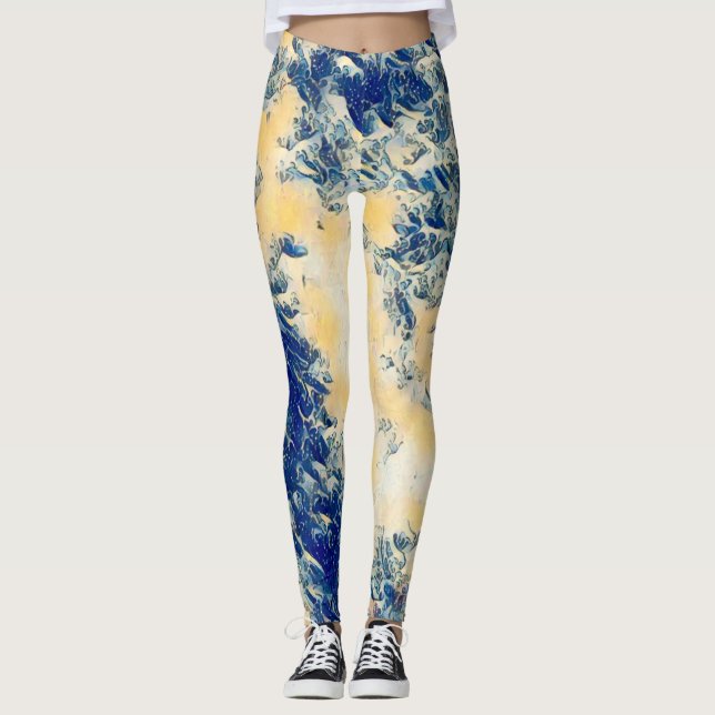 Die große Welle der Kanagawa-Art-Leggings Leggings (Vorderseite)