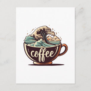 Die große Welle des Kaffees Begleitkarte