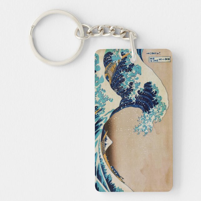 Die große Welle durch Hokusai Schlüsselanhänger (Vorderseite)