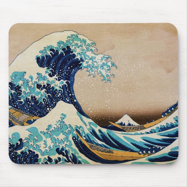 Die große Welle durch Hokusai Vintagen Japaner Mousepad (Vorne)