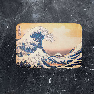 Die große Welle - japanische Kunst Badematte
