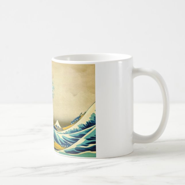 Die große Welle Kaffeetasse (Rechts)