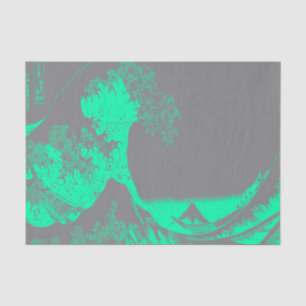 Die große Welle Seafoam Grün & Grau Tissue-Papier Seidenpapier