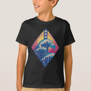 Die Große Welle Vaporwave T-Shirt