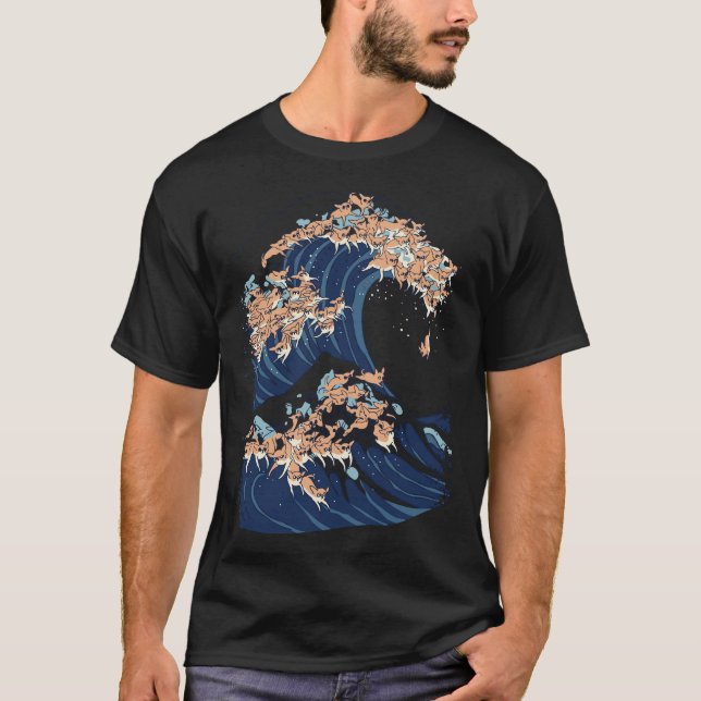 Die große Welle von Chihuahua T-Shirt (Vorderseite)