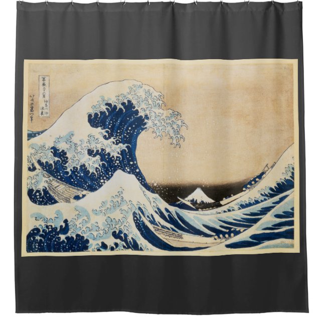 Die große Welle von Hokusai vor Kanagawa Duschvorhang (Vorderseite)