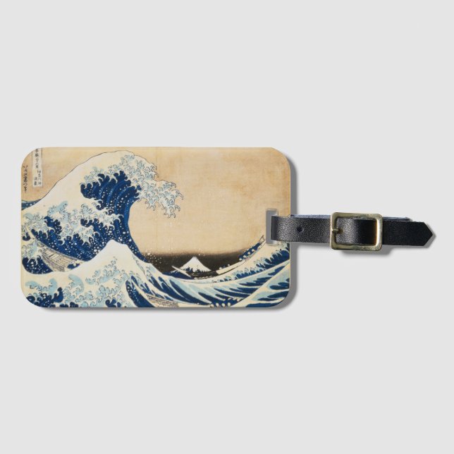 Die große Welle von Hokusai vor Kanagawa Gepäckanhänger (Vorderseite (Horizontal))