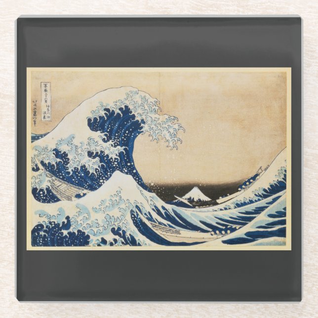 Die große Welle von Hokusai vor Kanagawa Glasuntersetzer (Vorderseite)