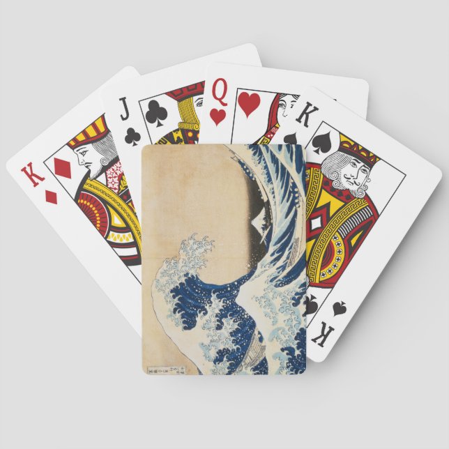 Die große Welle von Hokusai vor Kanagawa Spielkarten (Rückseite)