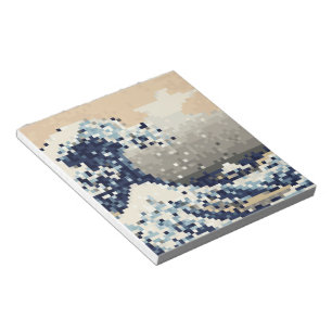Die große Welle von Kanagawa 8 Bit Pixel Art Notizblock