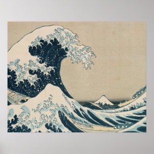 Die große Welle von Kanagawa, Ansichten vom Poster