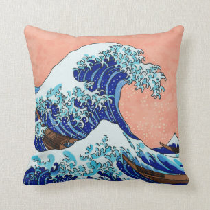Die große Welle von Kanagawa Doppel - Farbe und Kissen