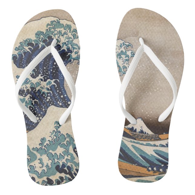 Die große Welle von Kanagawa Flip Flops (Fußbett)