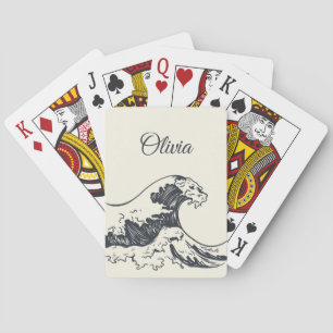 Die große Welle von Kanagawa-Illustration Spielkarten