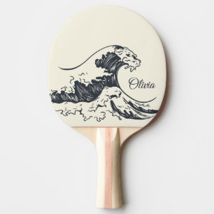 Die große Welle von Kanagawa-Illustration Tischtennis Schläger