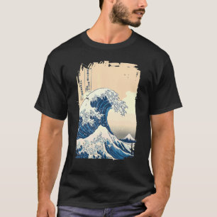 Die große Welle von Kanagawa japanischer Ästhetik- T-Shirt