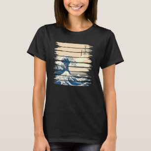 Die große Welle von Kanagawa japanischer Ästhetik- T-Shirt