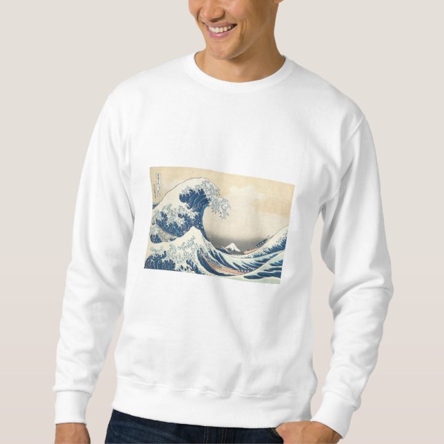 Die große Welle von Kanagawa - Katsushika Hokusai Sweatshirt (Vorderseite)