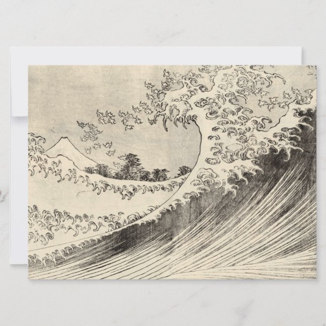 Die große Welle (von Katsushika Hokusai) Karte (Vorderseite)