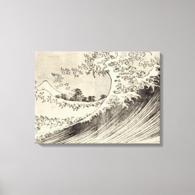 Die große Welle (von Katsushika Hokusai) Leinwanddruck (Vorderseite)
