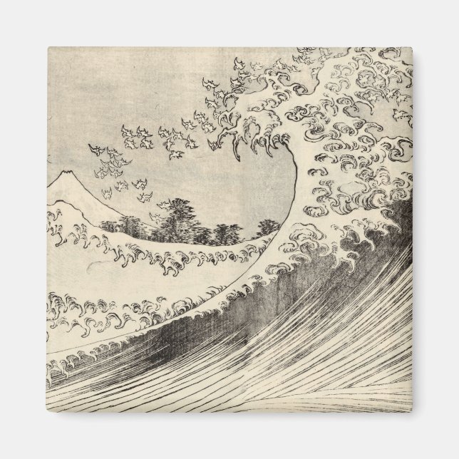 Die große Welle (von Katsushika Hokusai) Magnet (Vorne)