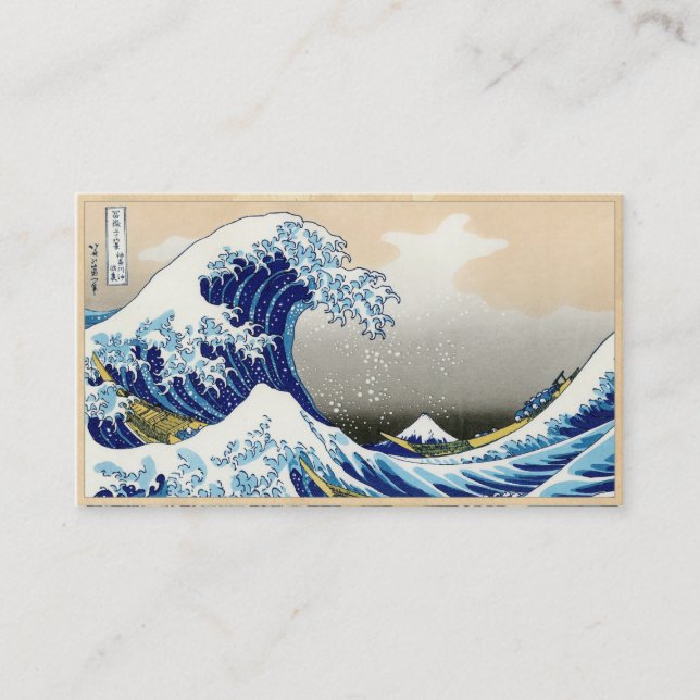 Die große Welle von Kunst Kanagawa Katsushika Visitenkarte (Vorderseite)