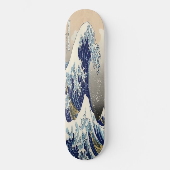 Die große Welle vor dem Skateboard von Kanagawa (Vorderseite)