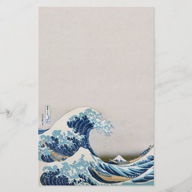Die große Welle vor der Geschichten von Kanagawa Briefpapier (Vorderseite)