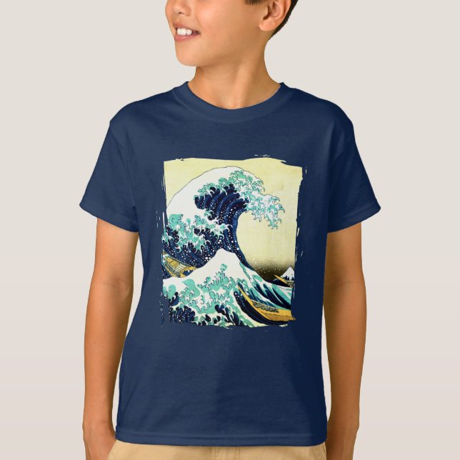 Die Große Welle vor Kanagawa (神 奈 川 沖 浪 裏) T-Shirt (Vorderseite)