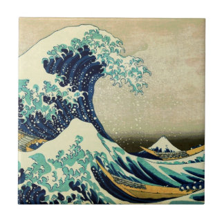 Die Große Welle vor Kanagawa (神 奈 川 沖 裏) Keramik T Fliese