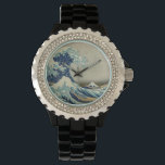 Die große Welle vor Kanagawa Armbanduhr<br><div class="desc">Die Große Wave Watch The Great Wave Off Kanagawa, auch bekannt als The Great Wave oder einfach The Wave, ist ein Holzschnitt des japanischen Künstlers Katsushika Hokusai. Beispiel der ukiyo-e Kunst, wurde sie irgendwann zwischen 1830 und 1833 als die erste in Hokusai's Serie 36 Ansichten des Mount Fuji veröffentlicht, und...</div>