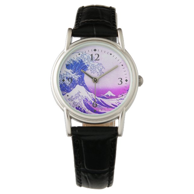 Die große Welle vor Kanagawa Armbanduhr (Vorderseite)