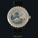 Die große Welle vor Kanagawa Armbanduhr<br><div class="desc">The Great Wave off Kanagawa is a woodblock print by the Japanese artist Hokusai. It was published around 1830 in the late Edo period.</div>