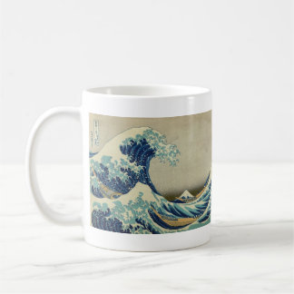 Die große Welle vor Kanagawa - berühmter Holzblock Kaffeetasse