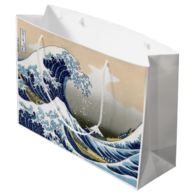 Die große Welle vor Kanagawa Geschenktüte (Rückseite Schrägansicht)