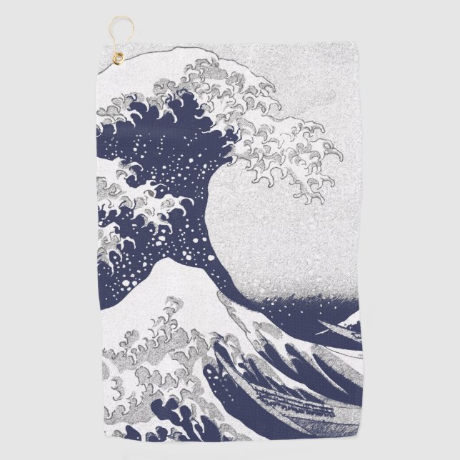Die große Welle vor Kanagawa  Golfhandtuch (Vorderseite)