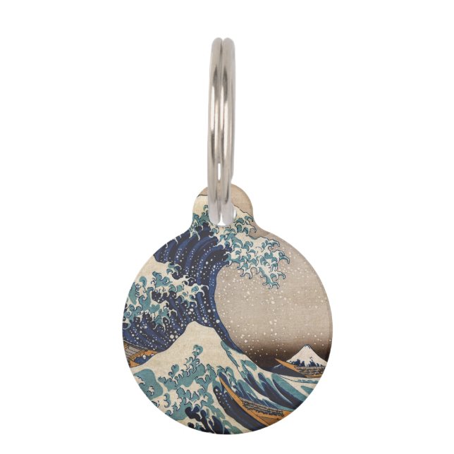Die große Welle vor Kanagawa Haustiermarke (Vorderseite)