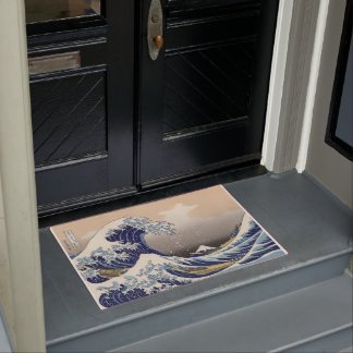Die große Welle vor Kanagawa Hokusai Fußmatte