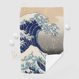 Die große Welle vor Kanagawa Hokusai Golfhandtuch